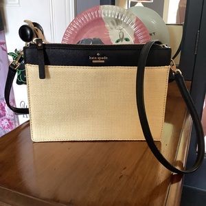 Kate Spade ♠️ Leather and Woven Crossbody❤️